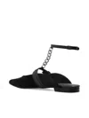 Munthe Chain-embellished Flat Mules In Black