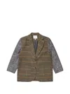 Munthe Check-pattern Sequin-embellished Jacket In Brown