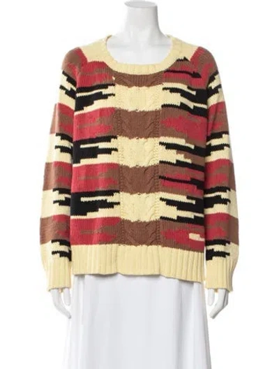Pre-owned Munthe Colorblock Pattern Crew Neck Sweater In Multi