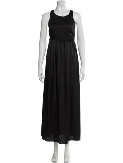 Pre-owned Munthe Crew Neck Long Dress In Black