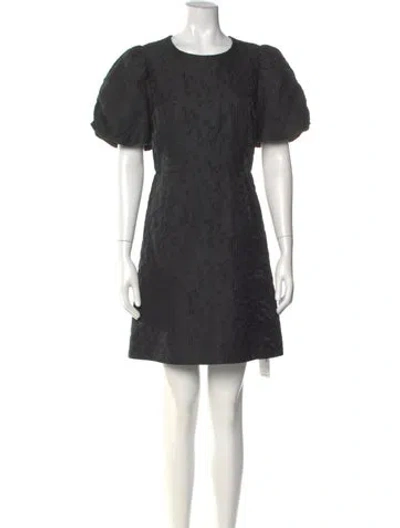 Pre-owned Munthe Crew Neck Mini Dress In Black