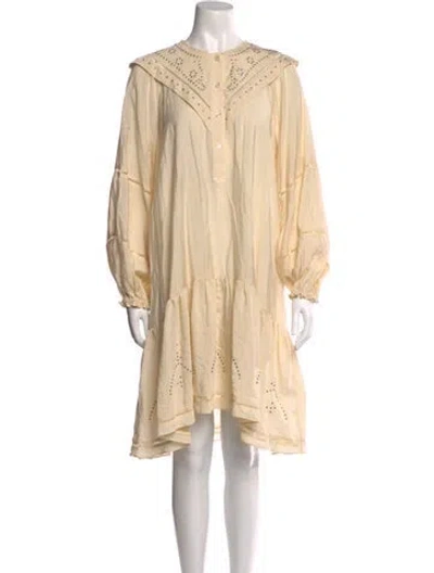 Pre-owned Munthe Crew Neck Mini Dress In Yellow