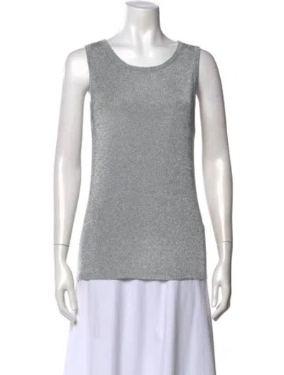 Pre-owned Munthe Crew Neck Sleeveless Top In Gray