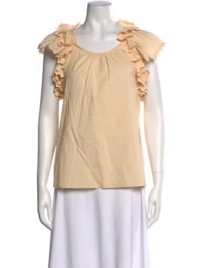 Pre-owned Munthe Crew Neck Sleeveless Top In Neutral