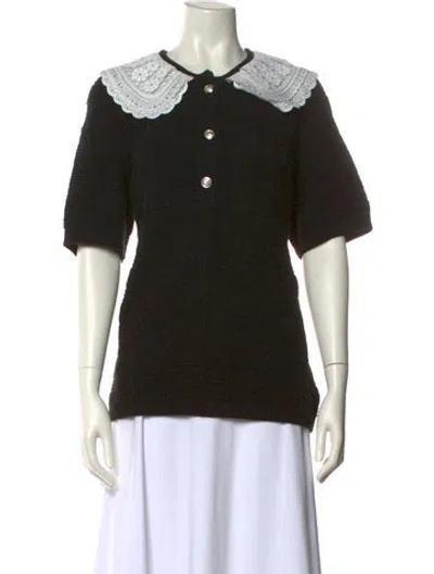 Pre-owned Munthe Crew Neck Sweater In Black