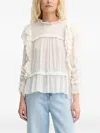 Munthe Crisp Ruffled Blouse In White