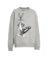 Munthe Distinctive Cartoon Print Oversized Sweatshirt In Gray