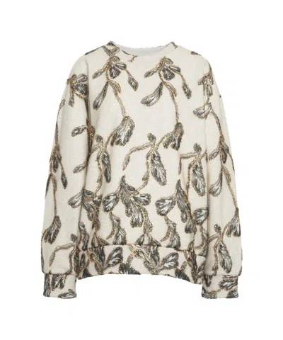 Munthe Embroidered Floral Oversized Sweatshirt In Multi