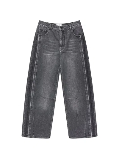 Munthe Faded Panelled Jeans In Gray