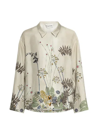 Munthe Faiza Floral-print Shirt In White