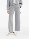 Munthe Fancie Striped Utility-pocket Trousers In Blue