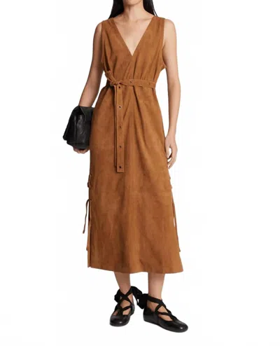 Munthe Filom Suede Tank Dress In Camel In Brown