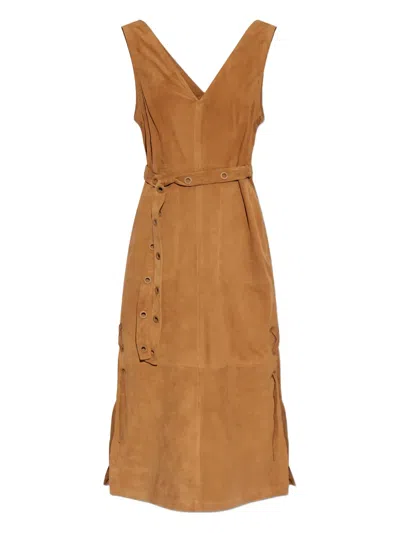Munthe Filom V-neck Dress In Brown