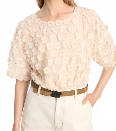Munthe Floral Appliqué Blouse In Ivory In White
