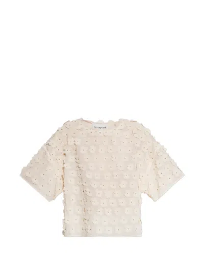 Munthe Floral-applique Blouse In Neutral