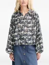 Munthe Lynx Pattern Blouse In Mix In Black
