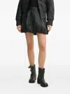 Munthe Floral-embroidered Balloon Skirt In Black