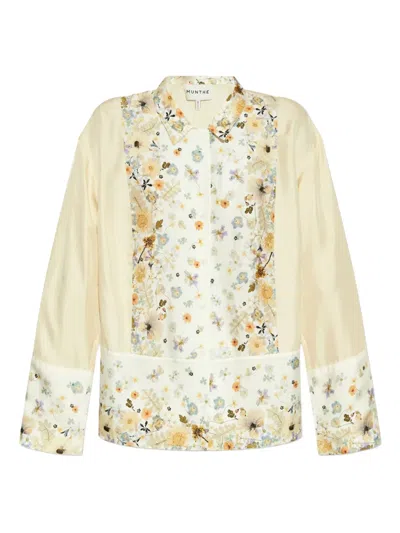 Munthe Floral-embroidered Shirt