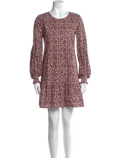 Pre-owned Munthe Floral Print Mini Dress In Neutral