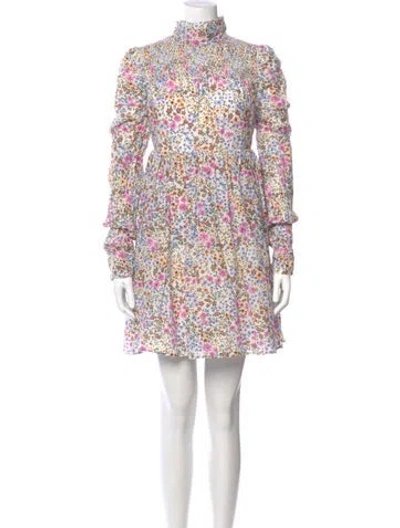 Pre-owned Munthe Floral Print Mini Dress In Pink