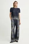 Munthe Floral-print Panel Blouse In Blue