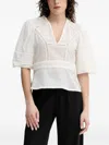 Munthe Florise V-neck Blouse In White