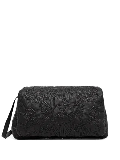 Munthe Embroidered Leather Shoulder Bag