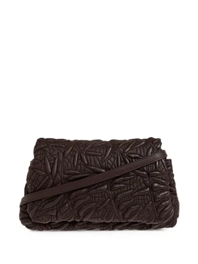 Munthe Foluke Quilted Clutch Bag In Brown