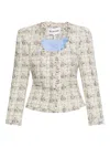 Munthe Frayed-trim Blazer In Gray
