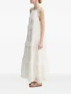 Munthe Fuenta Lace-trimmed Tiered Dress In Neutral