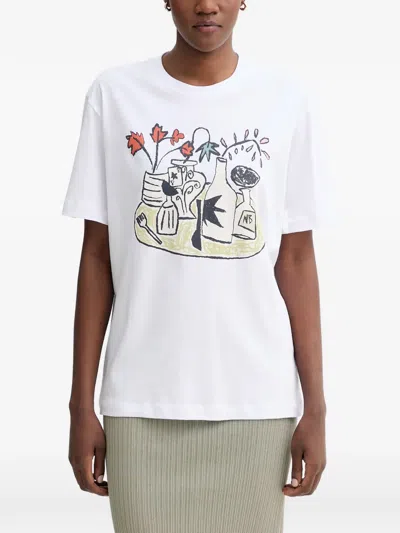 Munthe Graphic-print T-shirt In White
