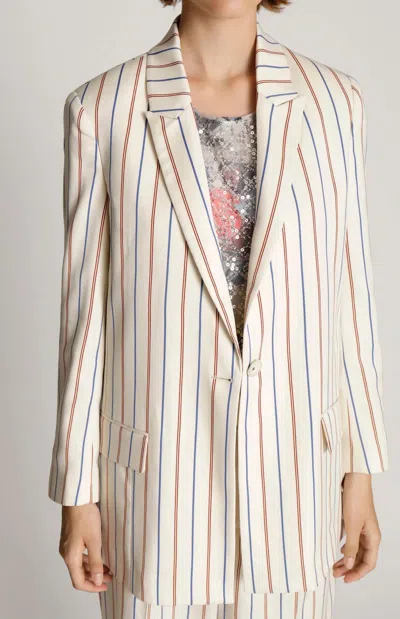 Munthe Jacob Striped Blazer In White
