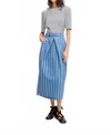 Munthe Jikolaz Stripe Top In Black In Blue