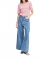Munthe Jikolaz Stripe Top In Red In Blue