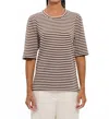 Munthe Jikolaz Striped Tee In Mocca In Multi