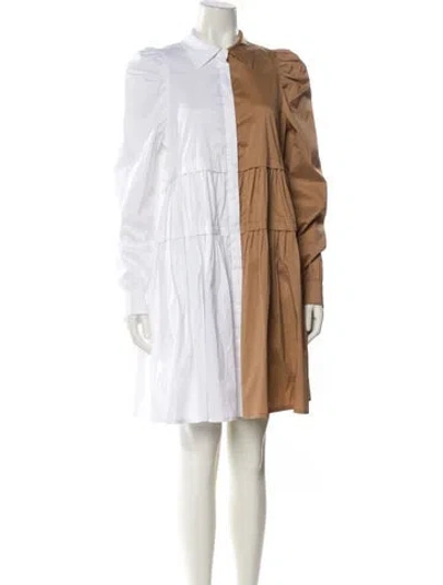 Pre-owned Munthe Knee-length Dress In Brown