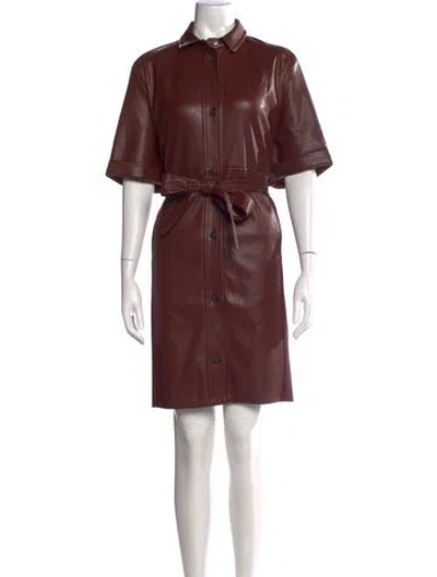 Pre-owned Munthe Knee-length Dress In Red