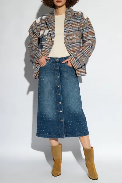 Munthe ‘lally' Denim Skirt In Blue
