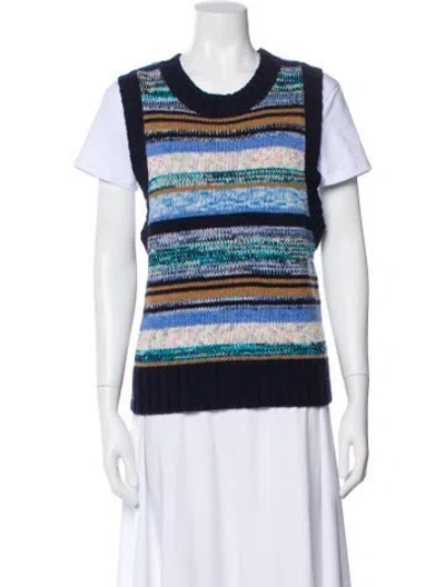 Pre-owned Munthe Lambswool Striped Sweater In Multi