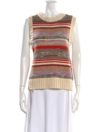 Pre-owned Munthe Lambswool Striped Sweater In Multi