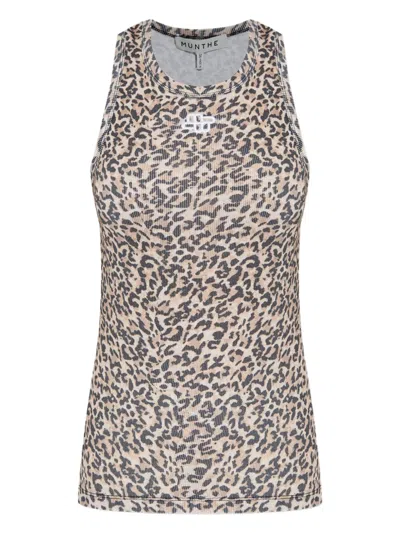 Munthe Leopard-print Sleeveless Top