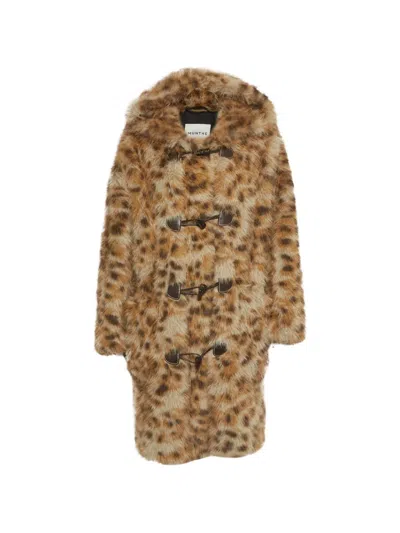 Pre-owned Munthe Leopard-print Coat In Neutral