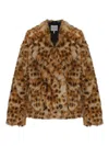 Munthe Lestine Leopard-print Double-breasted Jacket In Brown