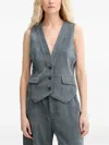 Munthe Lillian V-neck Vest In Gray