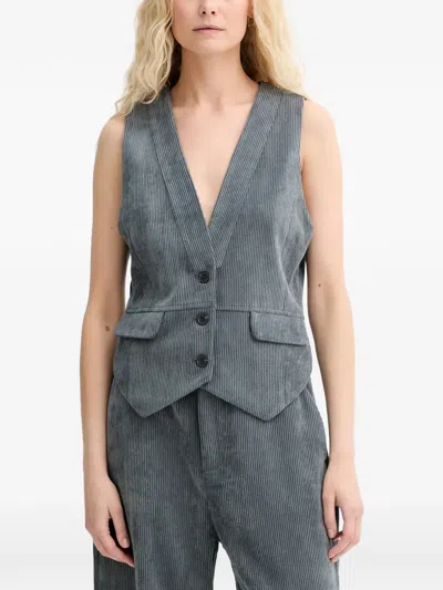Munthe Lillian V-neck Vest In Gray
