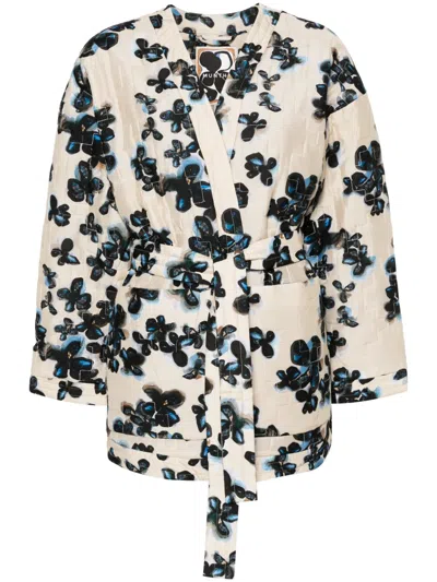 Munthe Lipa Belted Padded Jacket In Neutrals