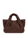 Munthe Lixia Ruched Tote Bag In Brown