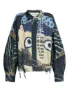 Munthe Loasta Abstract-print Drawstring Top In Multi