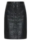 Munthe Locus Leather Skirt In Black