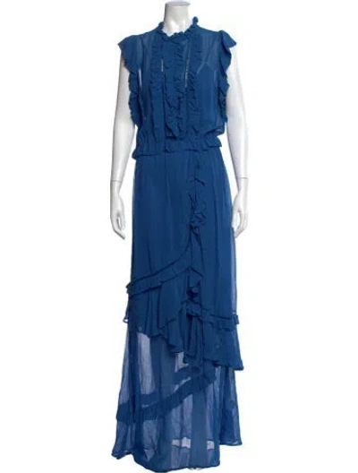 Pre-owned Munthe Long Dress In Blue